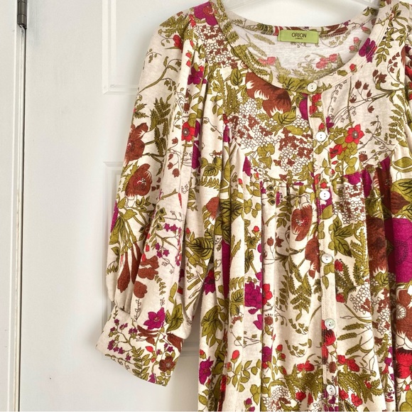 Boho Bohemian Style Oversized Floral Cardigan Small/Medium - Picture 3 of 4